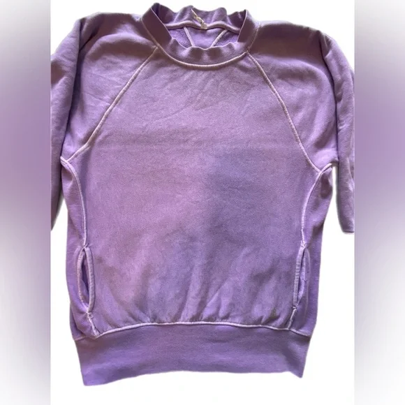 Free People Better Day Sweat top in light purple small - Picture 10 of 12